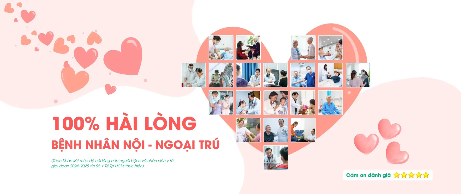 100hailong-chatluongbenhvien2025 (slide) 100% NGƯỜI BỆNH NỘI TRÚ & NGOẠI TRÚ HÀI LÒNG TẠI TÂM ĐỨC