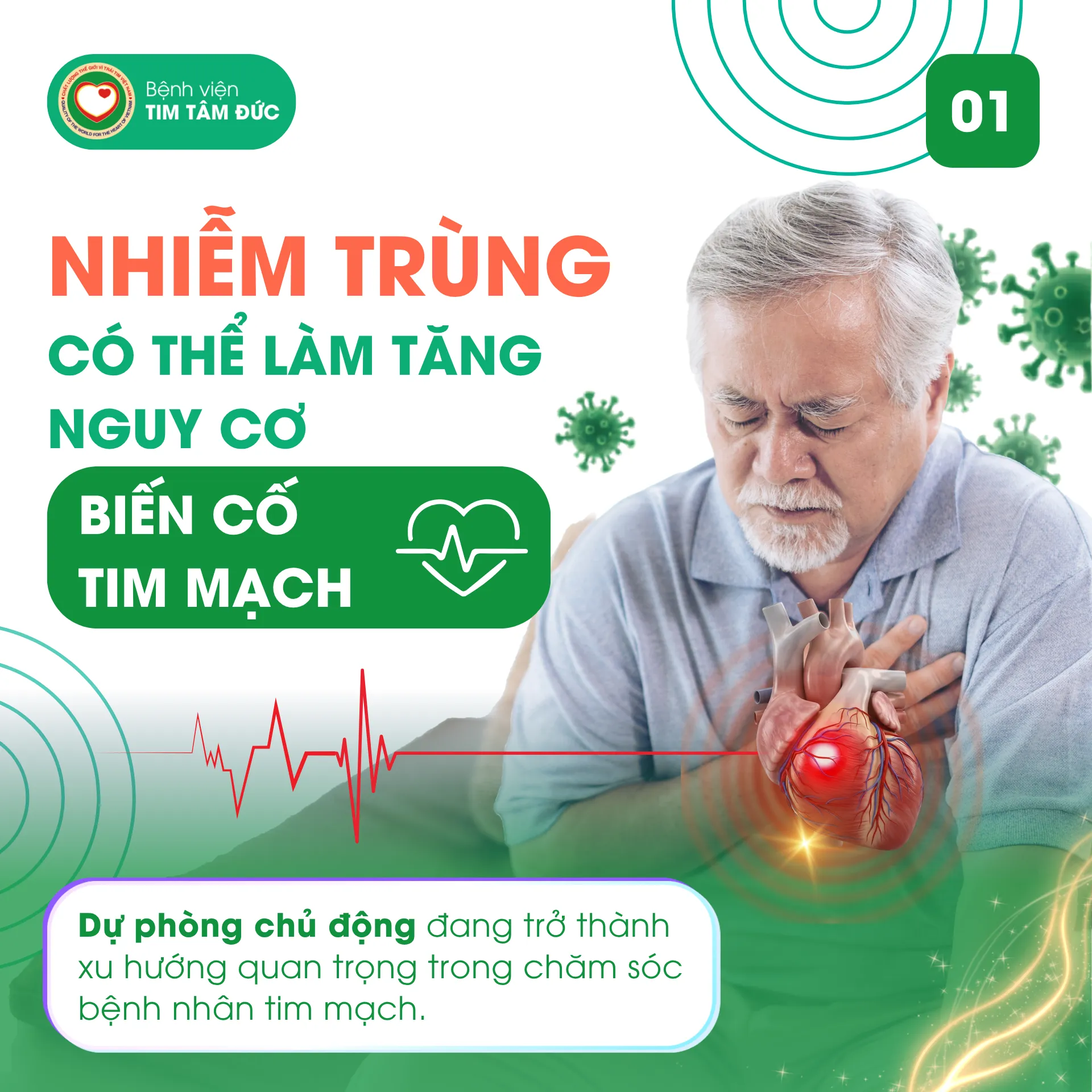 Dự phòng chủ động – Bảo vệ bệnh nhân tim mạch trước nguy cơ nhiễm trùng