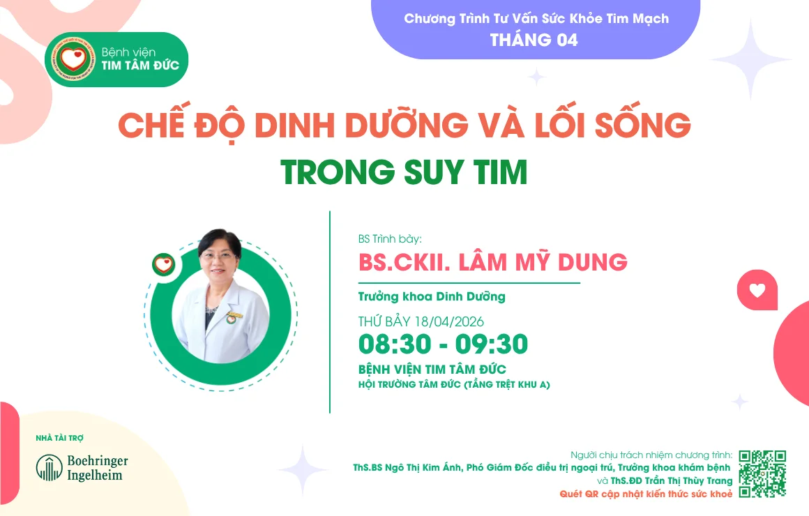 Tư vấn sức khỏe tim mạch tháng 4 - Tin tá»©c Tim TÃ¢m Äá»©c