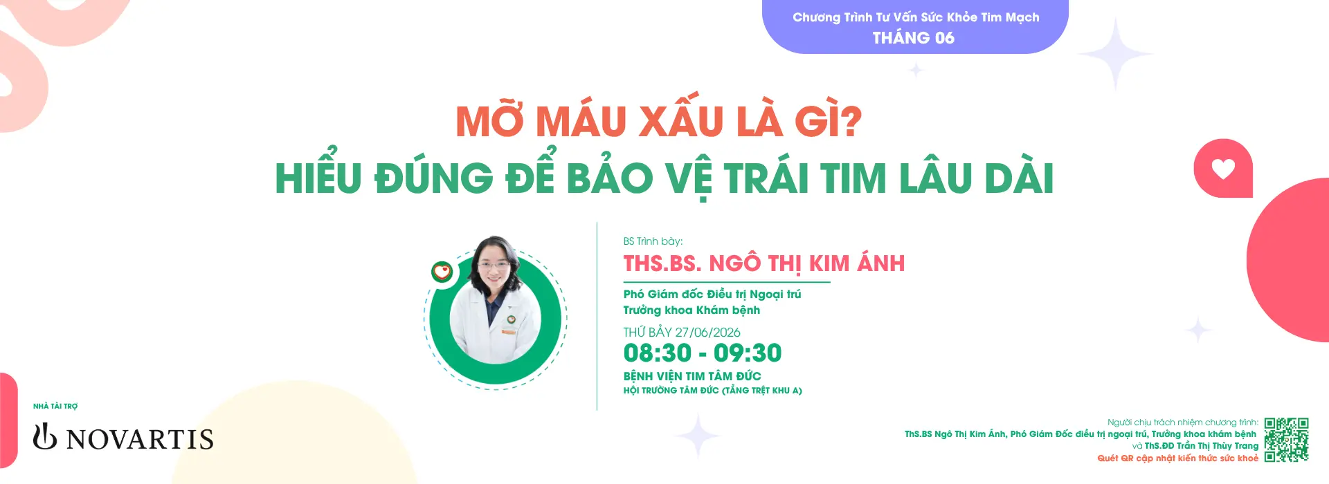 Tư vấn Sức khoẻ Tim mạch Tháng 6/2026: Mỡ máu xấu là gì? Hiểu đúng để bảo vệ trái tim lâu dài