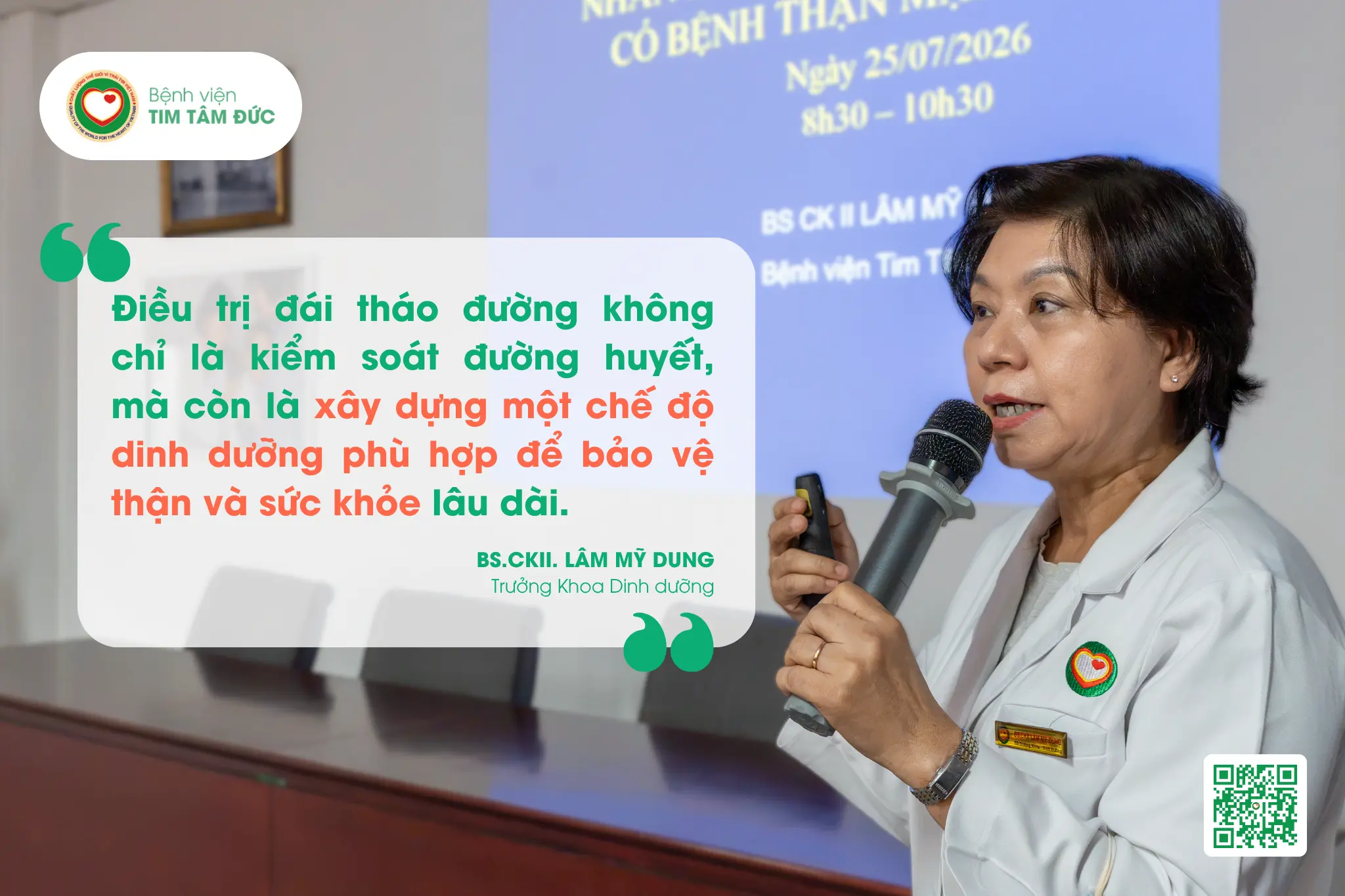 Tư vấn chế độ dinh dưỡng cho người đái tháo đường có bệnh thận mạn