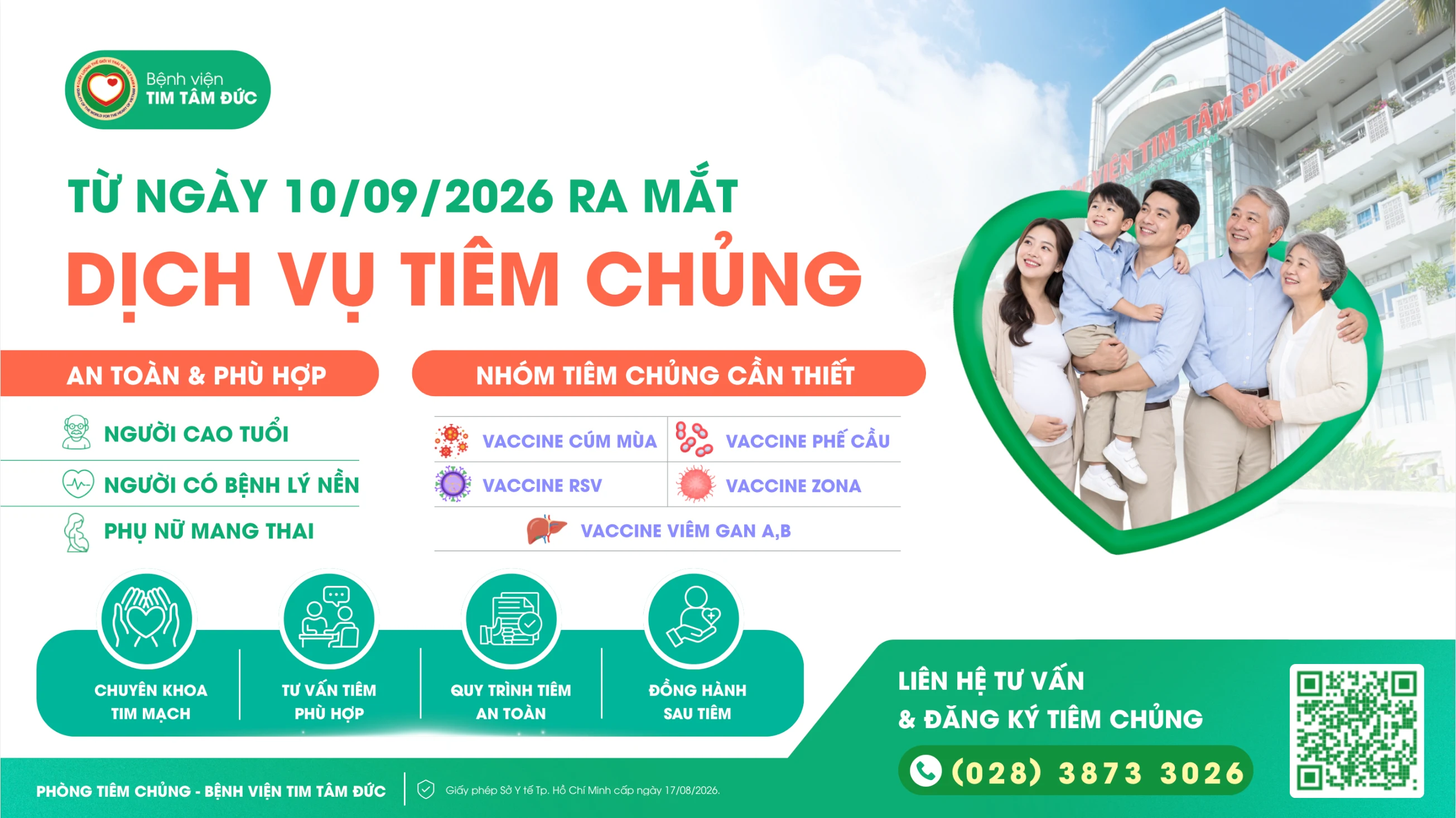Bệnh viện Tim Tâm Đức ra mắt dịch vụ tiêm chủng an toàn cho người cao tuổi và người có bệnh nền