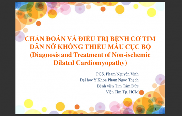Chẩn đoán và điều trị Bệnh cơ tim dãn nở không thiếu máu cục bộ