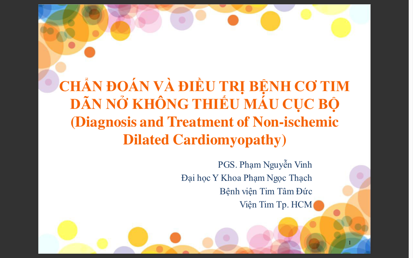 Chẩn đoán và điều trị Bệnh cơ tim dãn nở không thiếu máu cục bộ