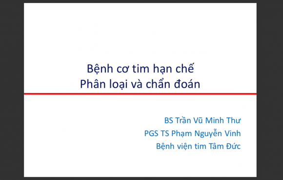 Bệnh cơ tim hạn chế – Phân loại và chẩn đoán