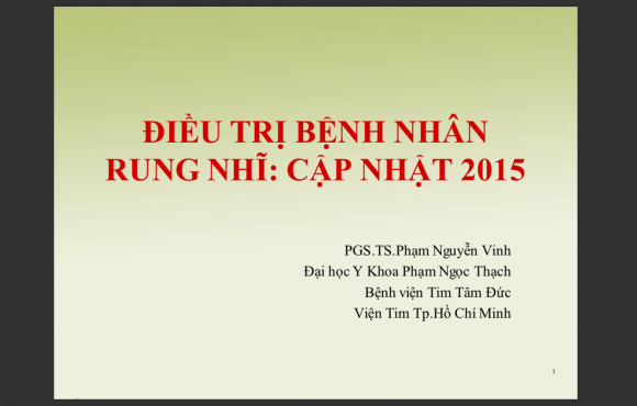 Điều trị bệnh nhân rung nhĩ