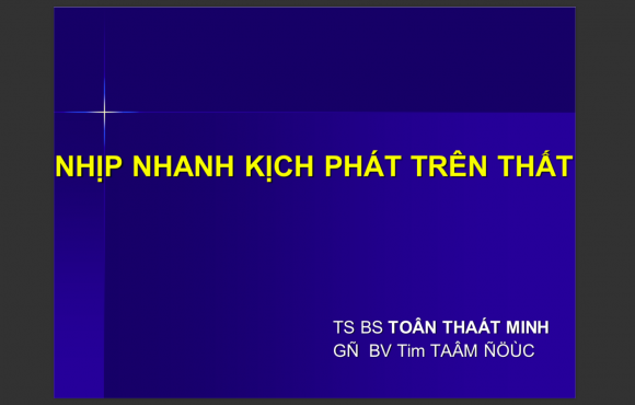 Nhịp nhanh kịch phát trên thất 2018