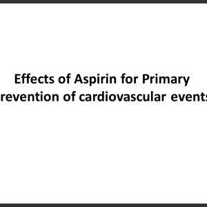 Effects of Aspirin for Primary Prevention of cardiovascular