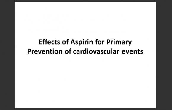 Effects of Aspirin for Primary Prevention of cardiovascular