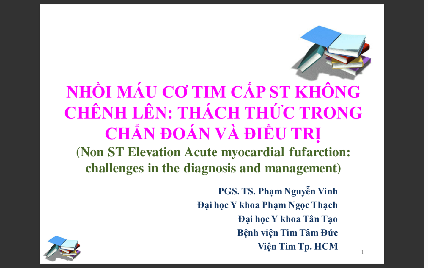 Nhồi máu cơ tim không ST chênh lên - Thách thức trong chẩn đoán và điều trị