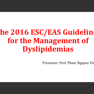 2016 ESC Guidelines for Management of Dyslipidemias