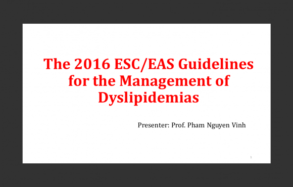 2016 ESC Guidelines for Management of Dyslipidemias