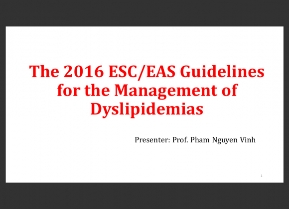 2016 ESC Guidelines for Management of Dyslipidemias