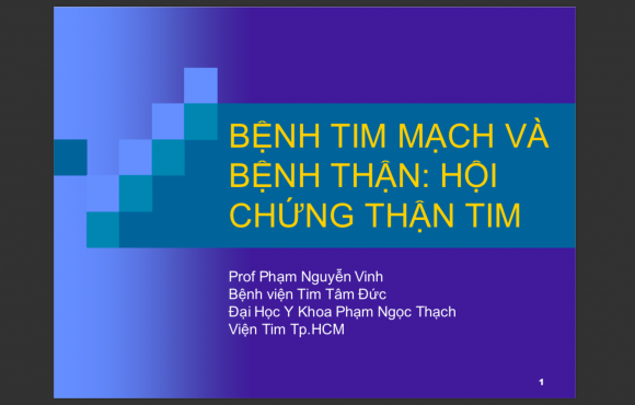 Bệnh tim mạch và bệnh thận – HC Thận tim