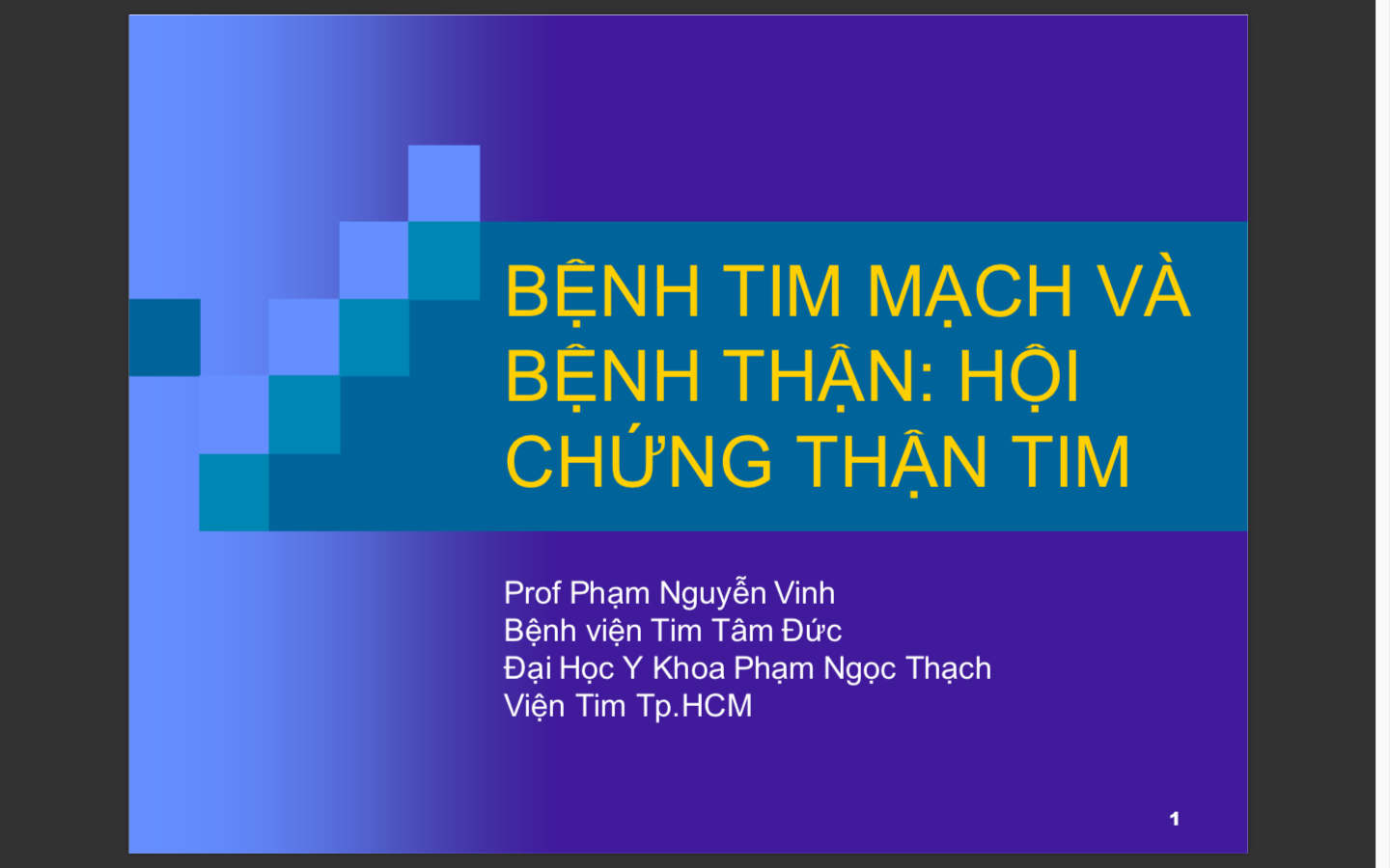 Bệnh tim mạch và bệnh thận - HC Thận tim