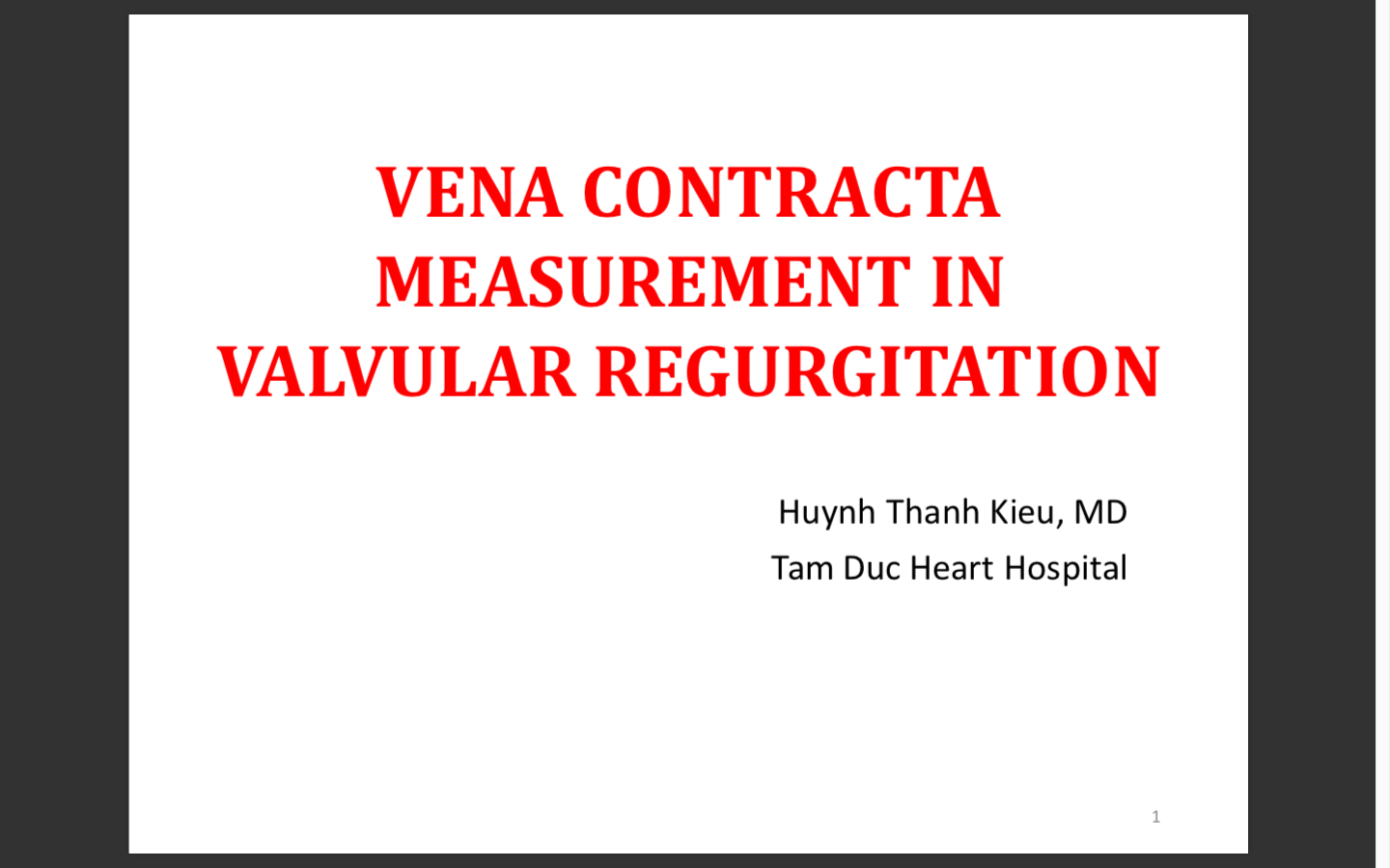 Đo đạt Vena Contracta trong bệnh lý hở van tim