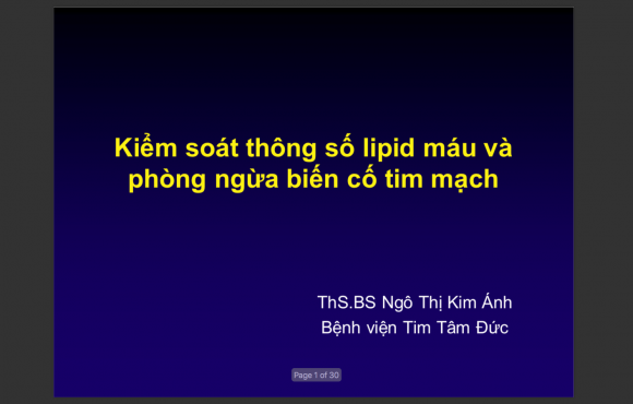 Bài báo cáo BS Ngô Thị Kim Ánh