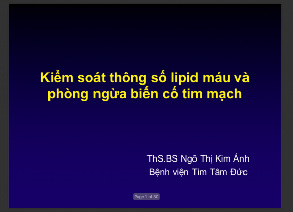 Bài báo cáo BS Ngô Thị Kim Ánh