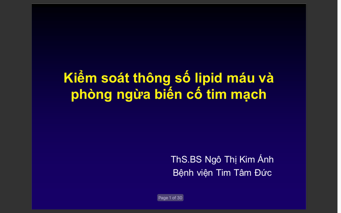 Bài báo cáo BS Ngô Thị Kim Ánh