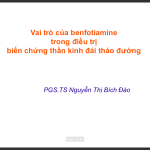 Benfotiamin – BV Tim Tam Duc