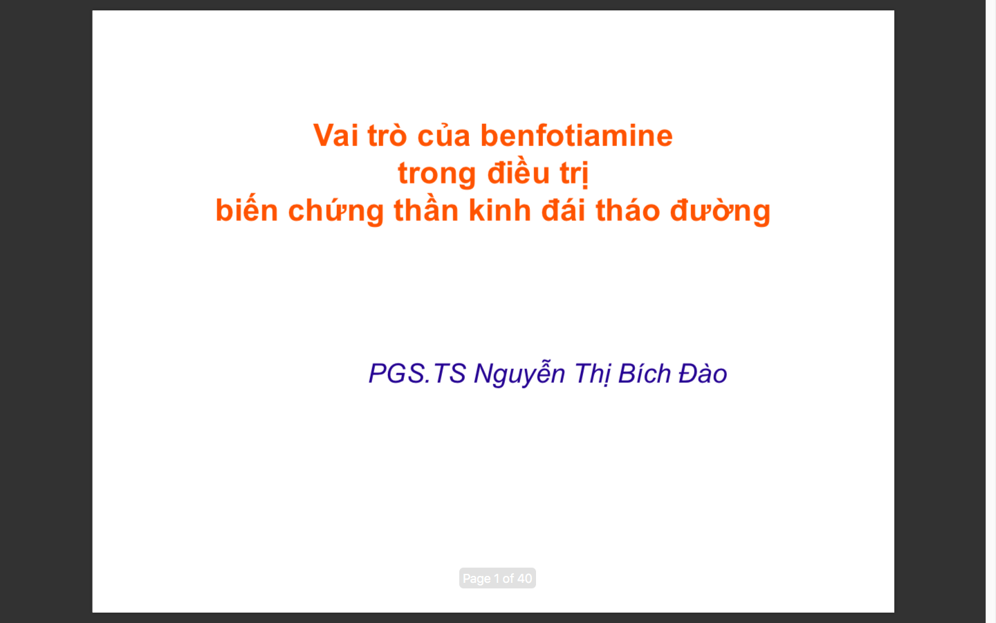 Benfotiamin - BV Tim Tam Duc