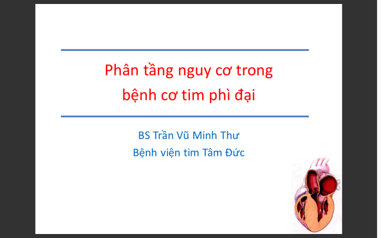 Phân tầng nguy cơ trong bệnh cơ tim phì đại