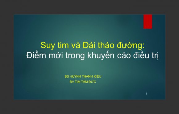 Suy tim và Đái tháo đường – Điểm mới trong khuyến cáo điều trị