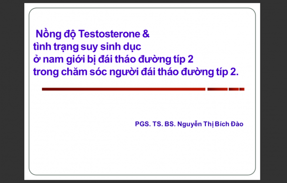 Vai trò Testosterone trong Suy sinh dục ở nam giới