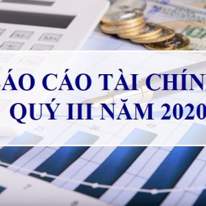 Báo cáo tài chính Quý 3 năm 2020