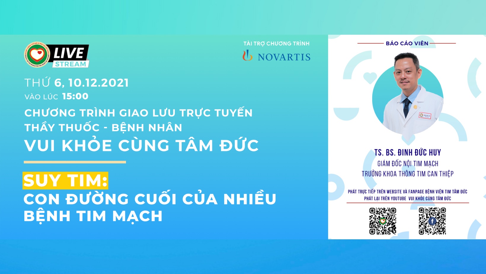 [LIVESTREAM] SUY TIM: CON ĐƯỜNG CUỐI CỦA NHIỀU BỆNH TIM MẠCH