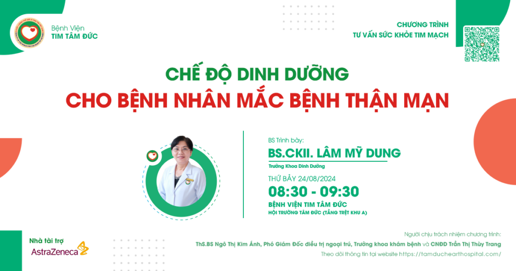 Chế độ dinh dưỡng cho bệnh nhân mắc bệnh thận mạn - BS CKII Lâm Mỹ Dung