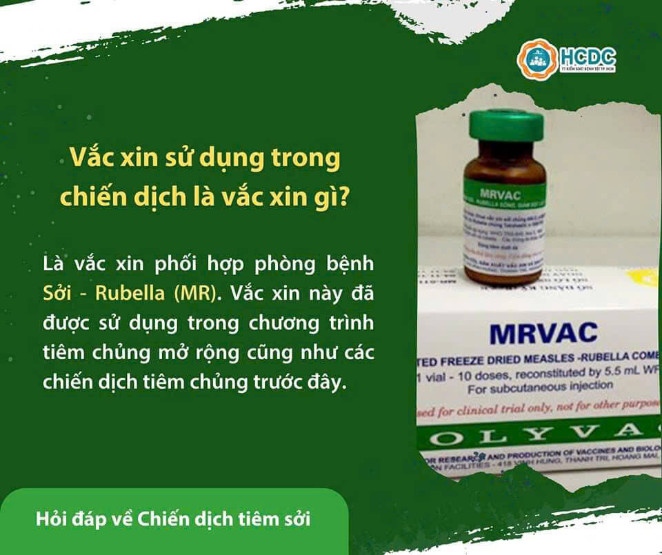 Chiến dịch tiêm vắc xin sởi của Sở Y Tế TPHCM