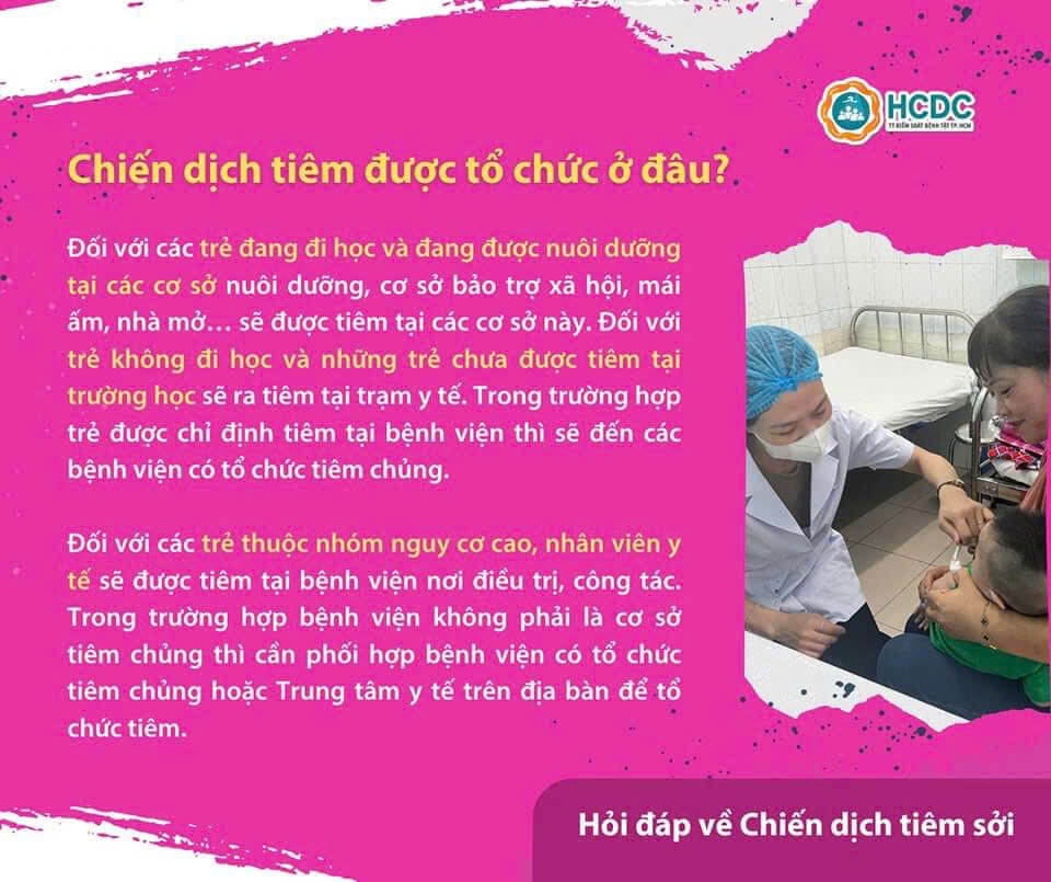 Chiến dịch tiêm vắc xin sởi của Sở Y Tế TPHCM