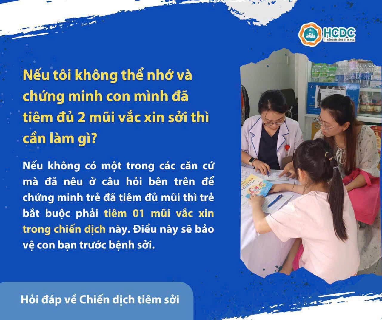 Chiến dịch tiêm vắc xin sởi của Sở Y Tế TPHCM