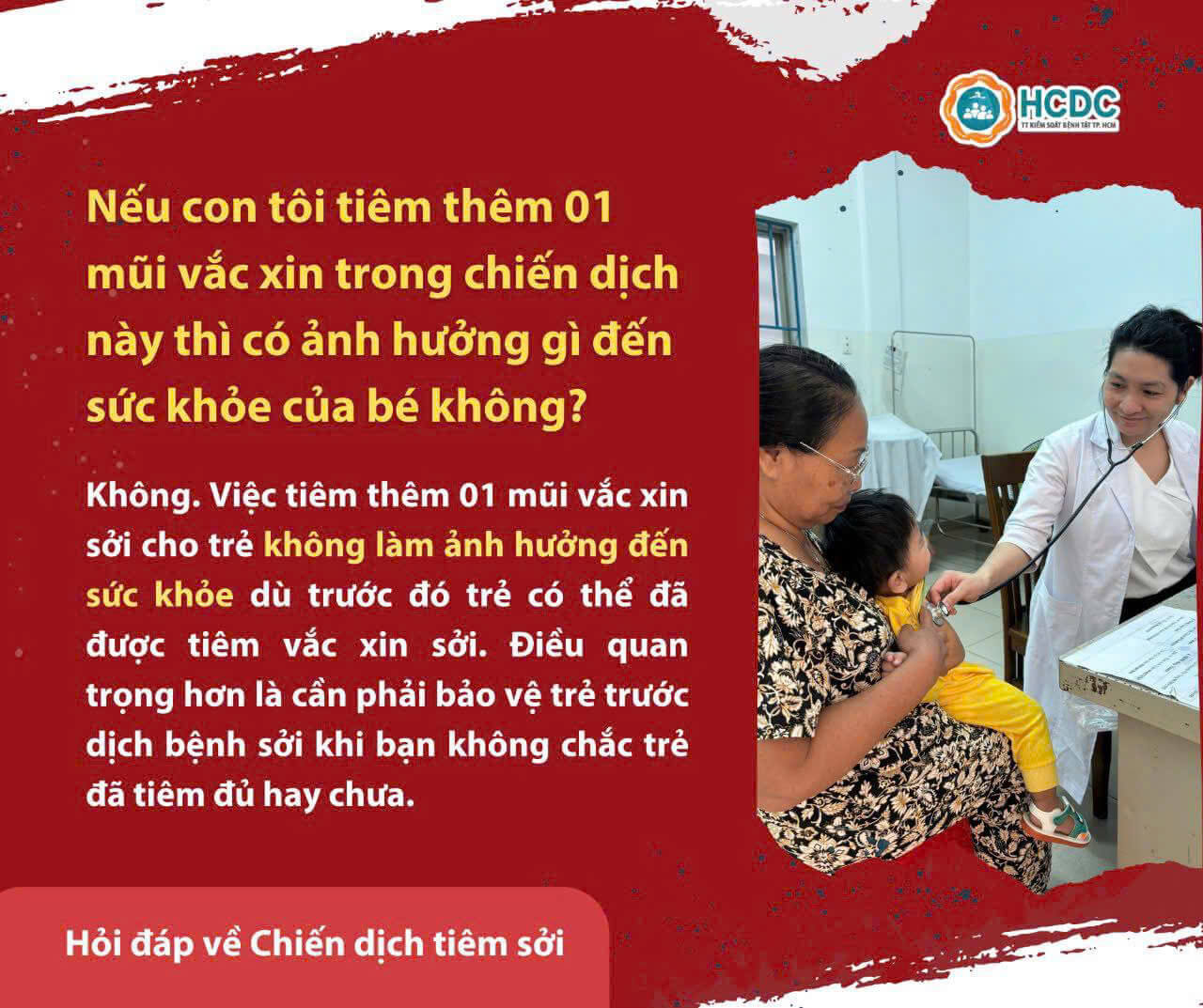 Chiến dịch tiêm vắc xin sởi của Sở Y Tế TPHCM