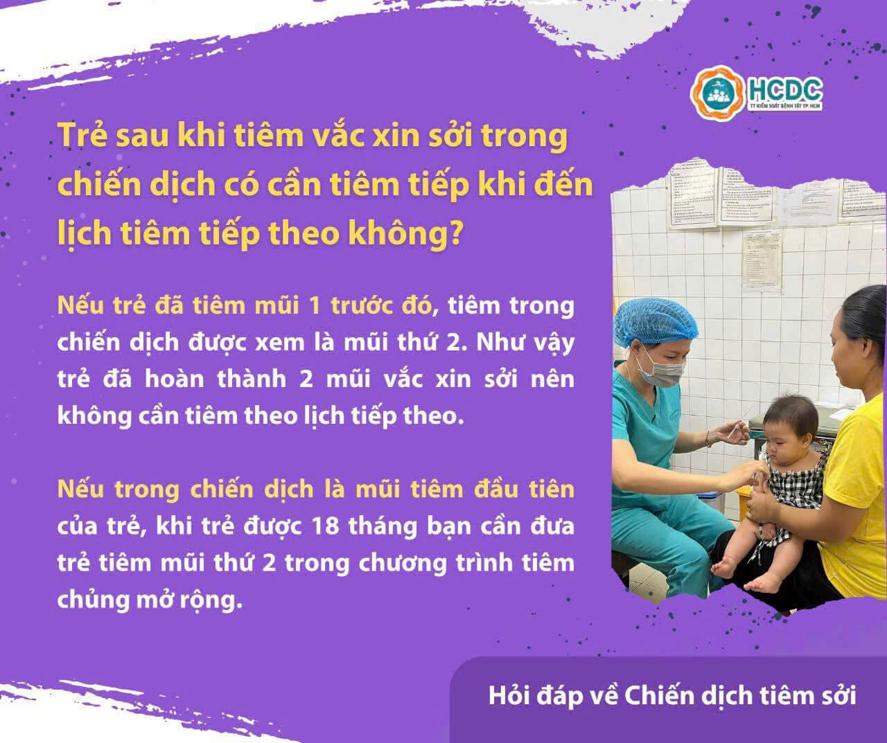 Chiến dịch tiêm vắc xin sởi của Sở Y Tế TPHCM