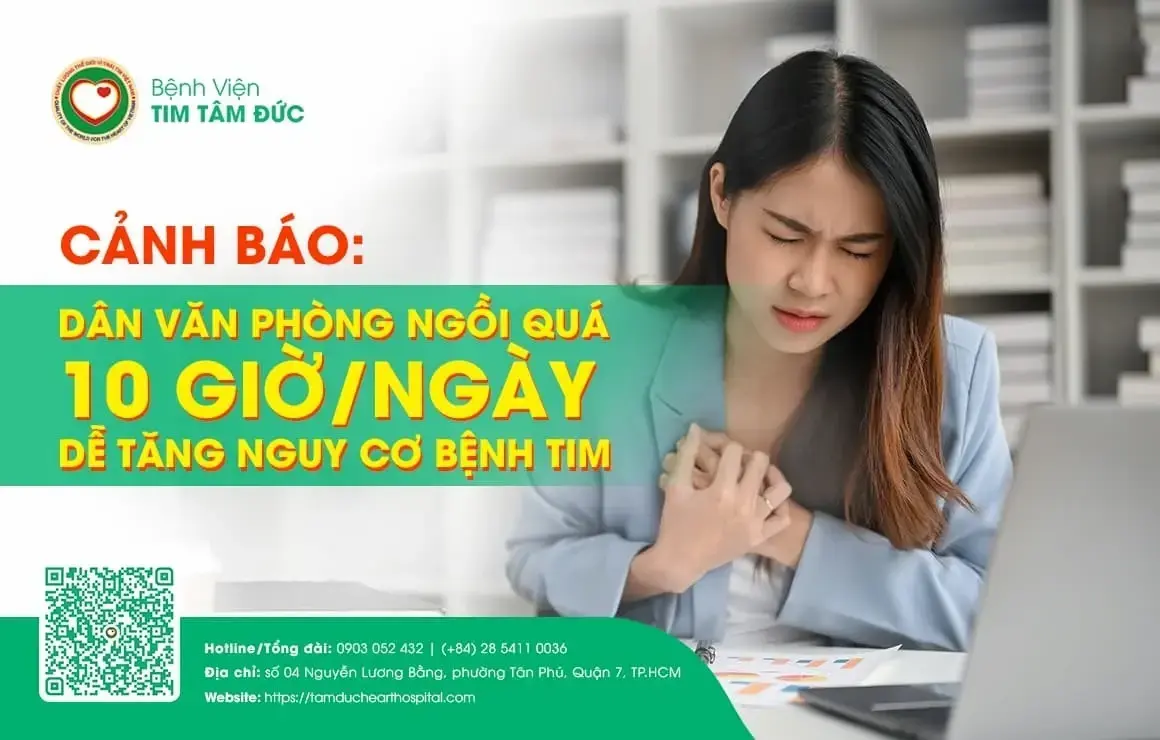 Dân văn phòng ngồi lâu có nguy cơ rất cao các bệnh lý tim mạch, tiểu đường