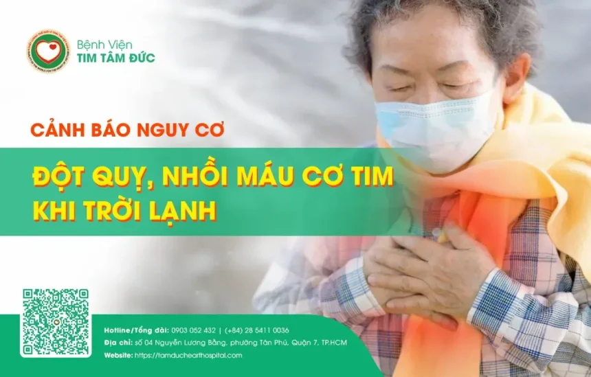 THỜI TIẾT LẠNH LÀM TĂNG NGUY CƠ ĐAU TIM VÀ ĐỘT QUỴ