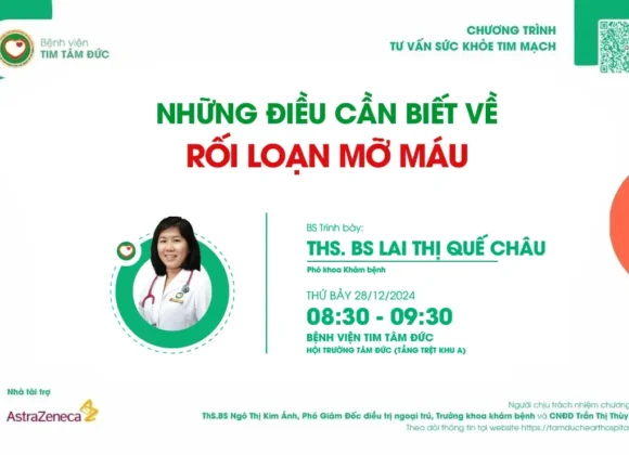 Tư vấn sức khỏe tim mạch - Tháng 12.2024 - Rối loạn mỡ máu