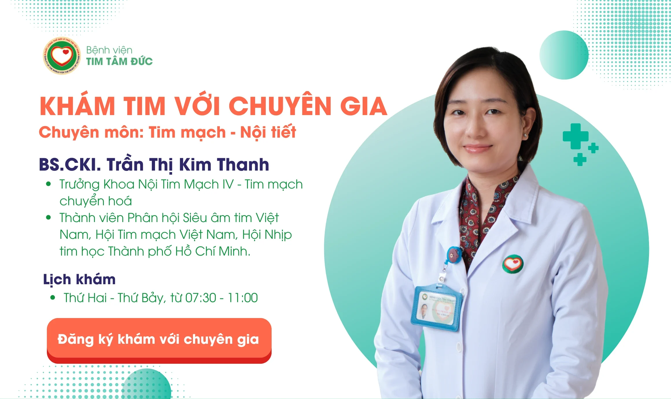Khám tim với Chuyên gia - BS.CKI Trần Thị Kim Thanh - Trưởng khoa Nội tim mạch 4
