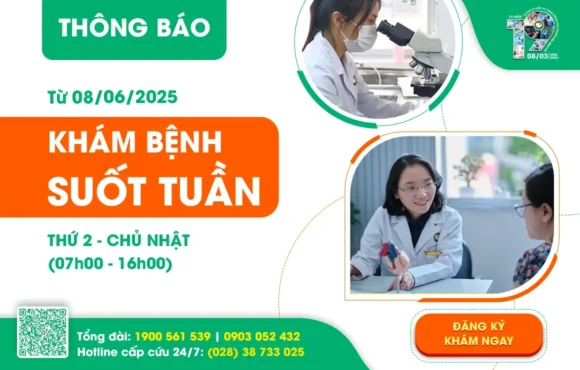 Lịch khám thứ 7 - chủ nhật