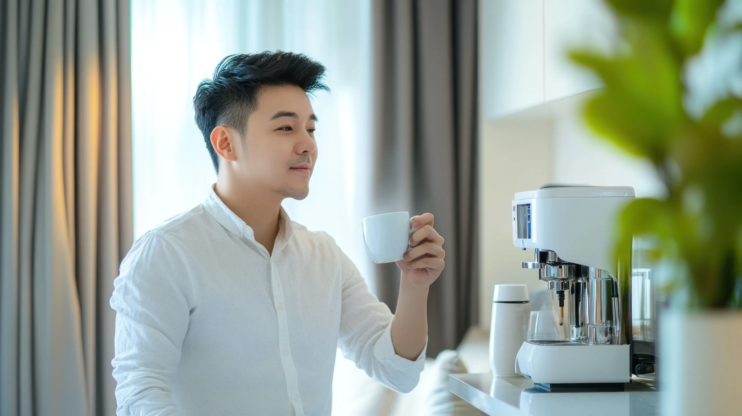 Nam giới uống cà phê - coffee