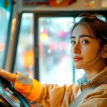 Tài xế lái xe