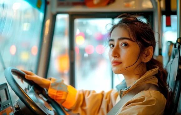 Tài xế lái xe