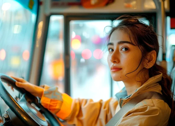 Tài xế lái xe