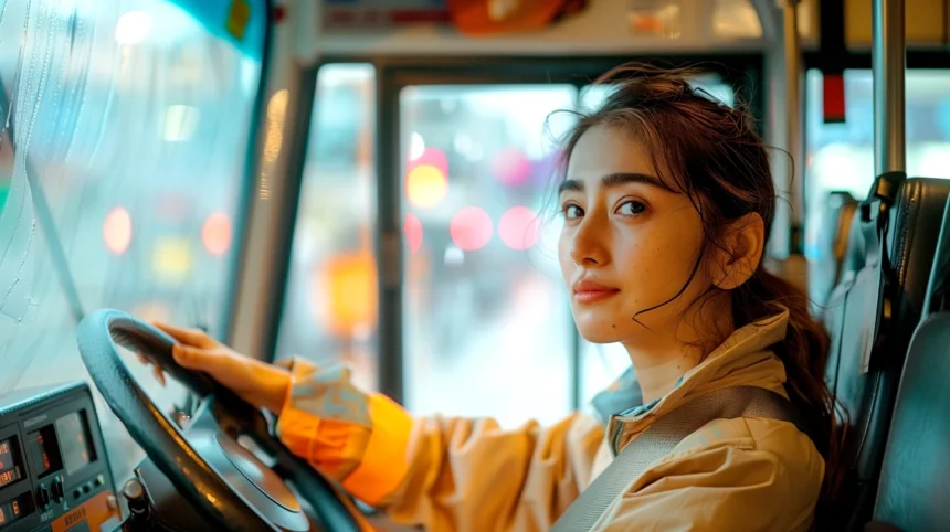 Tài xế lái xe