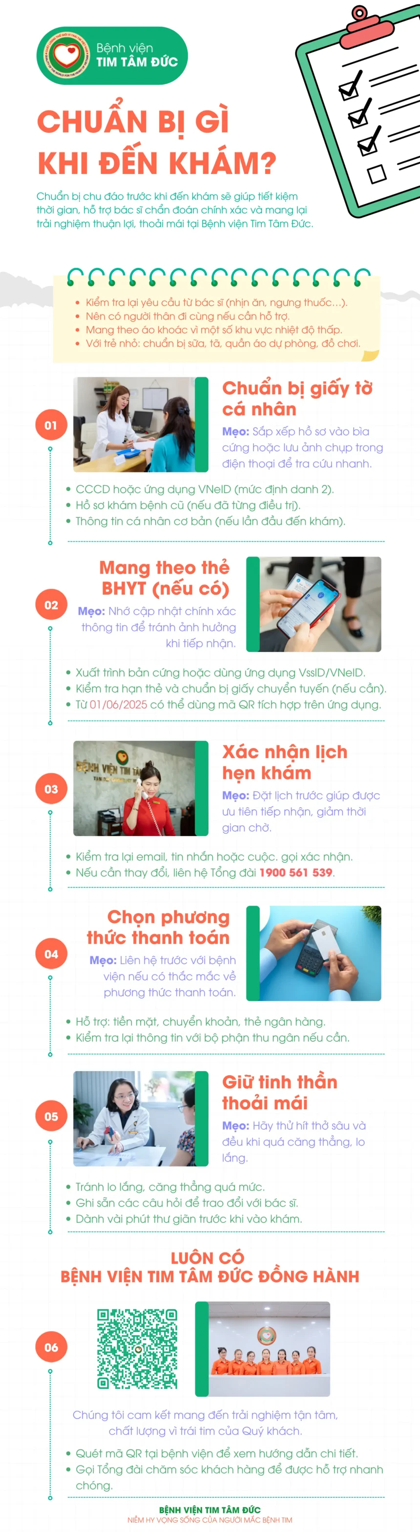 các bước chuẩn bị trước khi đến khám tại bệnh viện tim tâm đức